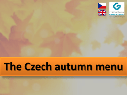 Czech autumn menu
