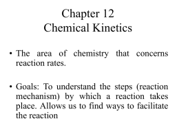 Chemical Kinetics - Arkansas Tech University