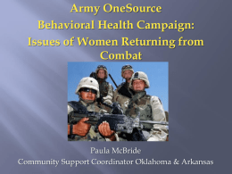 Issues of Women Returning from Combat