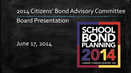 2014 Citizens’ Bond Advisory Committee
