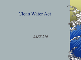 Clean Water Act - Indiana University of Pennsylvania
