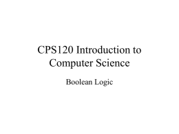 CPS120 Introduction to Computer Science