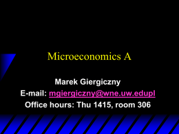 Chapter Two - Microeconomics