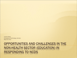 Opportunities and Challenges in the Non