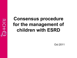 SR and consensus study guidelines for children with ESRD