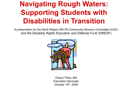 Workshop for Families - Disability Rights Education and