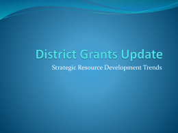 District Grants Update