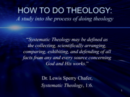 Lecture 3: How to Do Theology: