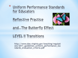 Uniform Performance Standards for Educators Reflective