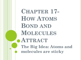 Chapter 17- How Atoms Bond and Molecules Attract