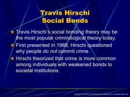 Social Bond Theory Self
