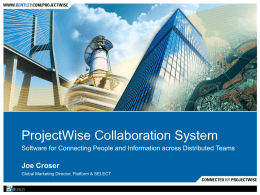 ProjectWise One Slide