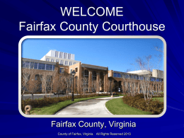 Welcome Fairfax County Courthouse