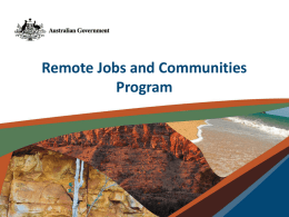 Remote Jobs and Communities Program