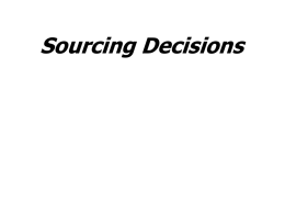 Sourcing Decisions - Yahoo Small Business