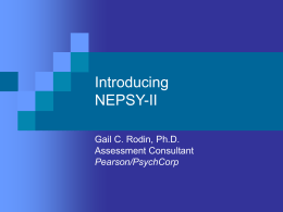 NEPSY-II AUTHORS - TriangleCAAR // TrianglePsychology