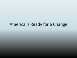 America is Ready for a Change
