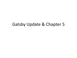 The Great Gatsby Update & Chapter 5
