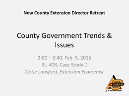 County Government Trends & Issues