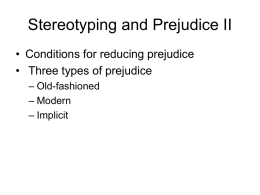 Stereotyping and Prejudice II - Web Hosting at UMass Amherst