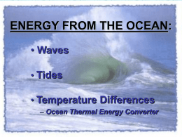 Energy from the Ocean: - Kennedy APES