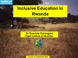 Grassroots community-based Inclusive Education