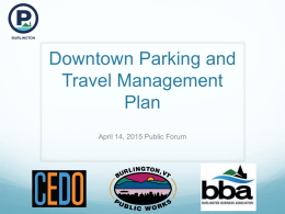 Downtown Parking and Travel Management Plan