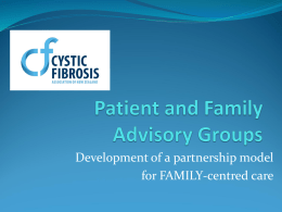 Patient and Family Advisory Groups