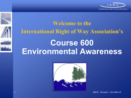 Welcome to the International Right of Way Association’s