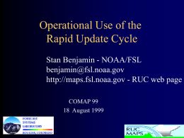 Operational Use of the Rapid Update Cycle