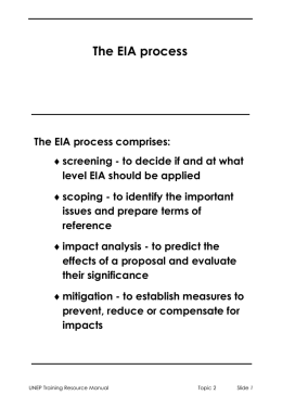 Key EIA trends as identified by the Effectiveness Study