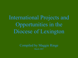 International Projects in the Diocese of Lexington