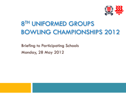 6th uniformed groups bowling championships 2010