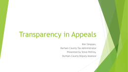 Transparency in Appeals