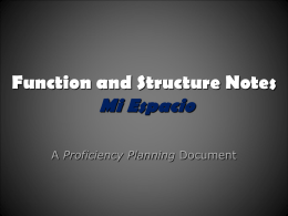 Function and Structure Notes for School
