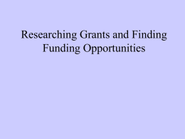 How to Find Funding Opportunities
