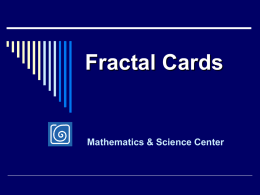 Introduction to fractals – Fractal cards