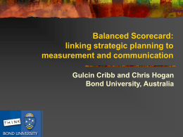 Balanced Scorecard: linking strategic planning to