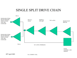 SINGLE SPLIT DRIVE CHAIN - International Muon Ionization
