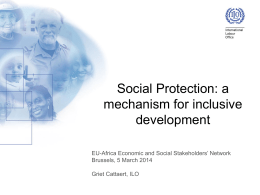 Social Protection: a mechanism for inclusive development