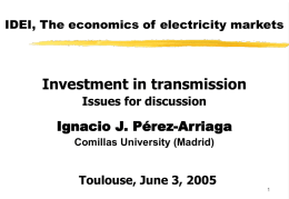 TRANSMISSION AND TRADE OF ELECTRICITY IN EUROPE A …