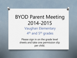 BYOD Parent Meeting