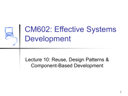 CM602 Effective Systems Development