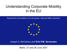 Understanding Corporate Mobility in the EU