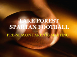 LAKE FOREST SPARTAN FOOTBALL