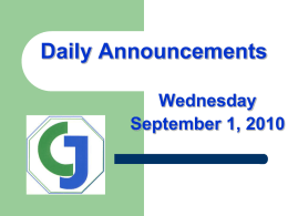 Daily Announcements - Chaminade