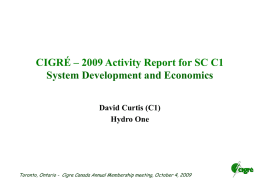 CIGRE SC C6 Distribution Systems and Dispersed Generation