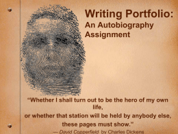 Autobiography Portfolio