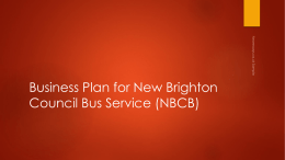 Business Plan for New Brighton Council Bus Service (NBCB)