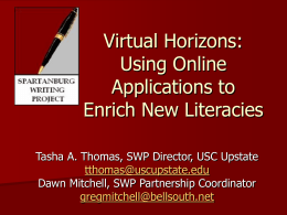 Virtual Horizons: Using Online Applications to Enrich New